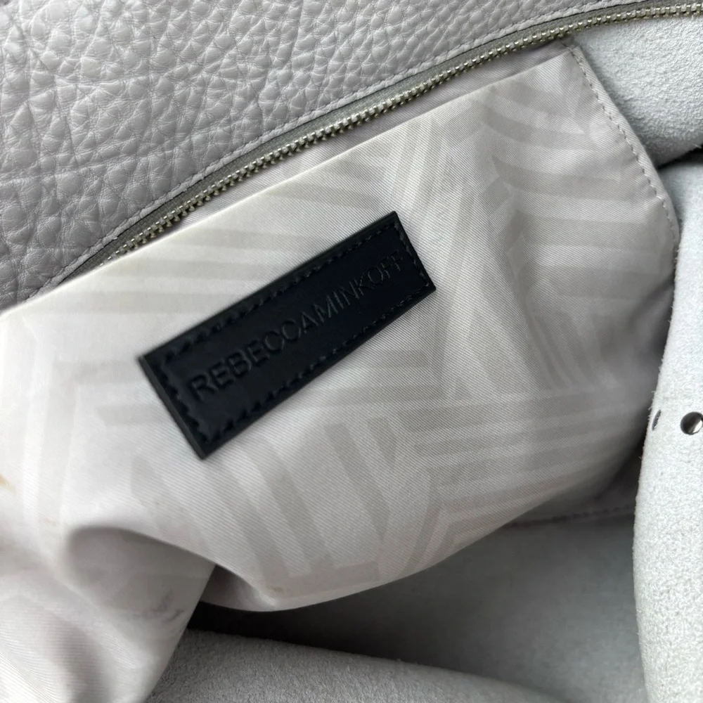 REBECCA MINKOFF Pebbled Gray Tote Bag